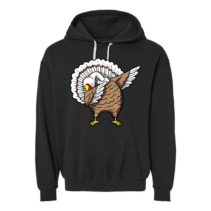 Dabbing Turkey Funny Thanksgiving Day Garment-Dyed Fleece Hoodie