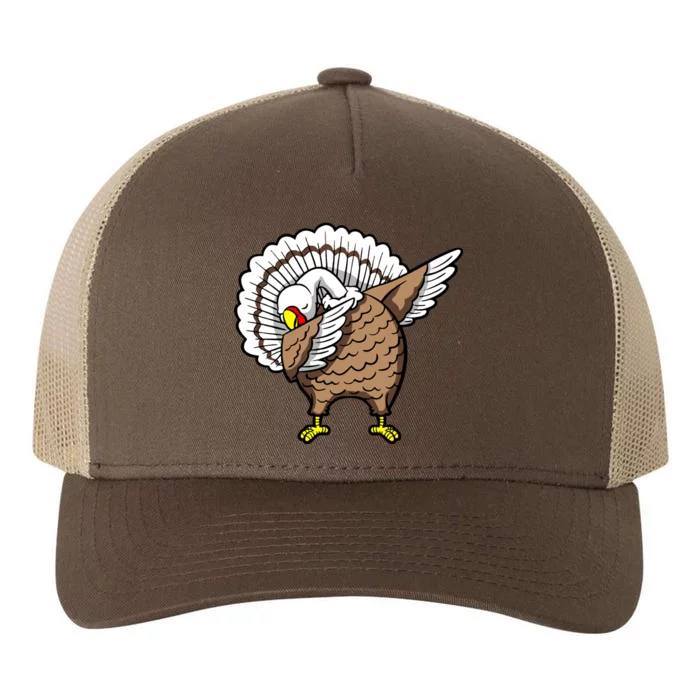 Dabbing Turkey Funny Thanksgiving Day Yupoong Adult 5-Panel Trucker Hat