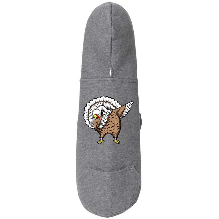 Dabbing Turkey Funny Thanksgiving Day Doggie 3-End Fleece Hoodie