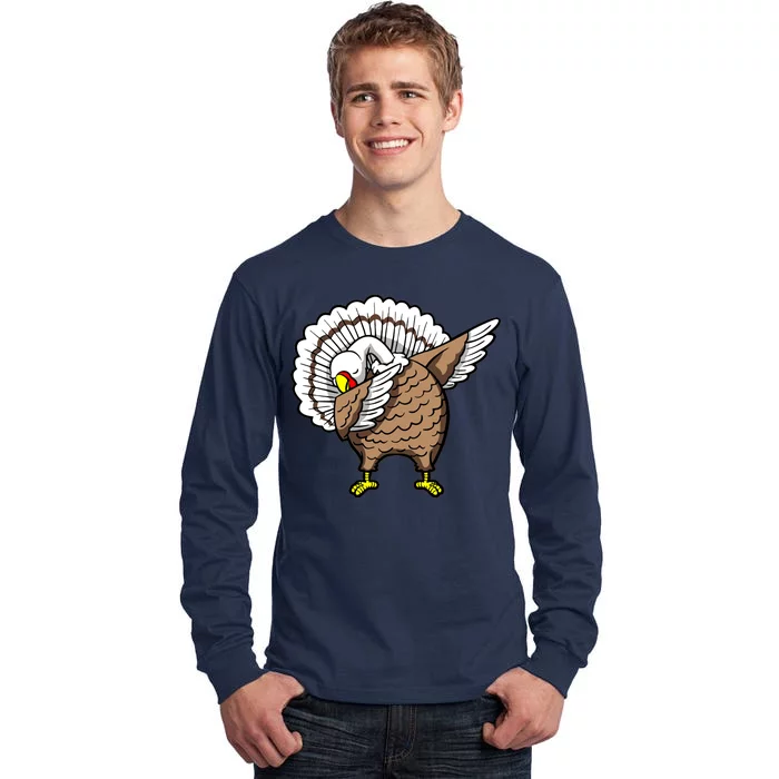 Dabbing Turkey Funny Thanksgiving Day Tall Long Sleeve T-Shirt