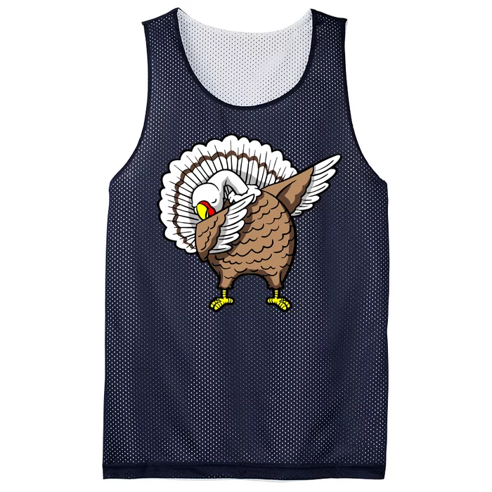 Dabbing Turkey Funny Thanksgiving Day Mesh Reversible Basketball Jersey Tank