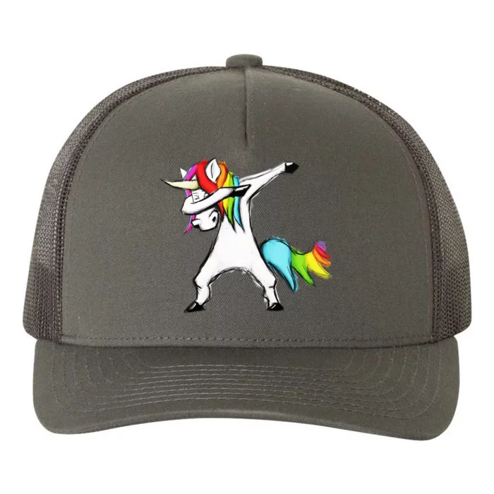 Dabbing Unicorn Yupoong Adult 5-Panel Trucker Hat