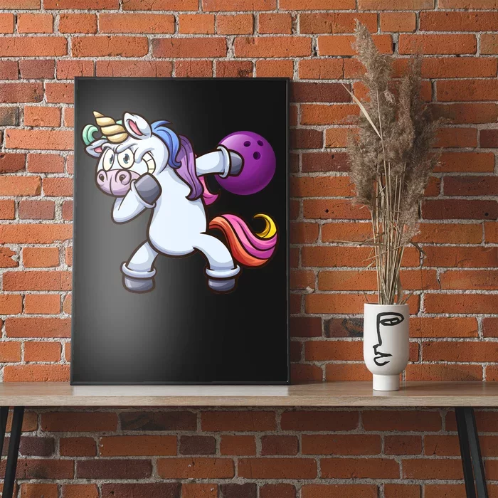 Dabbing Unicorn Bowling Poster