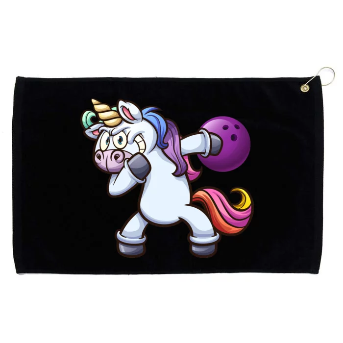 Dabbing Unicorn Bowling Grommeted Golf Towel