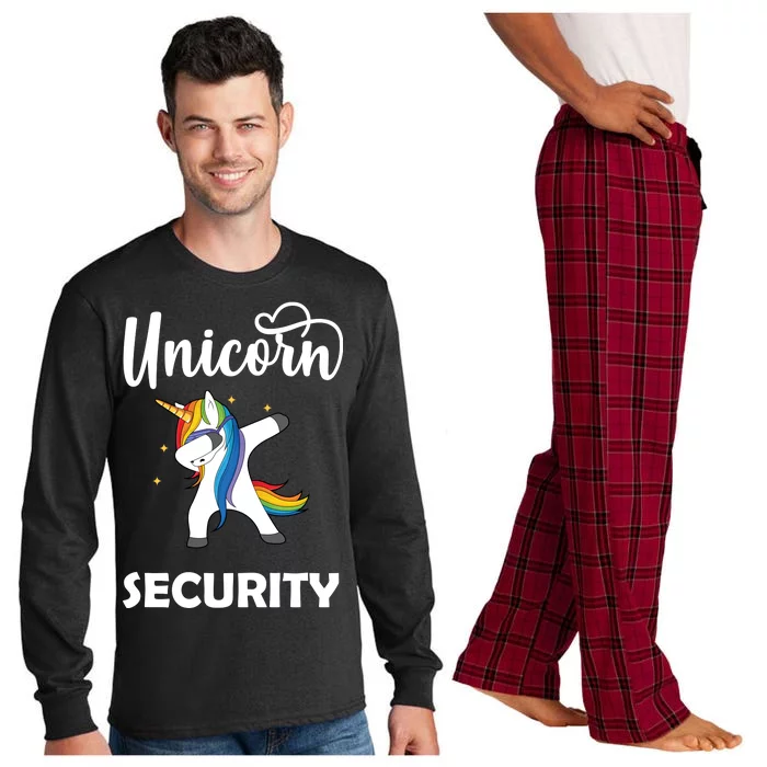 Dabbing Unicorn Security Long Sleeve Pajama Set