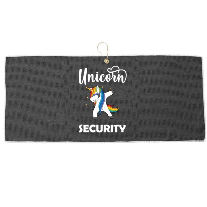 Dabbing Unicorn Security Large Microfiber Waffle Golf Towel