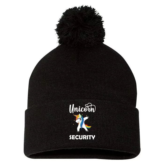 Dabbing Unicorn Security Pom Pom 12in Knit Beanie