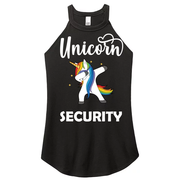 Dabbing Unicorn Security Women’s Perfect Tri Rocker Tank