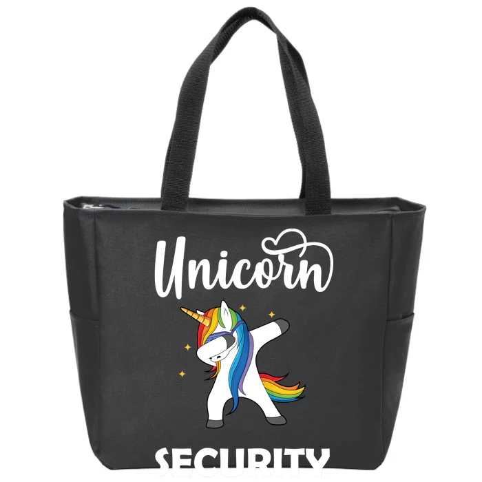 Dabbing Unicorn Security Zip Tote Bag