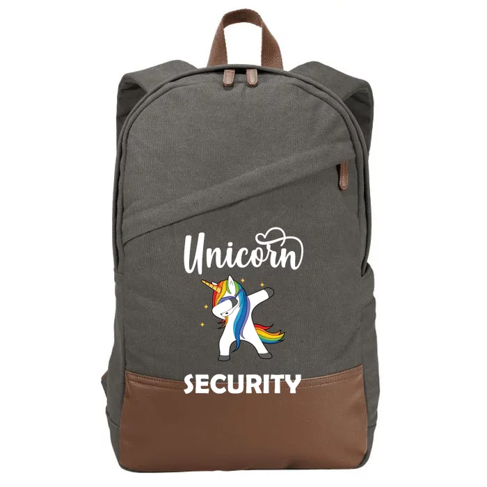 Dabbing Unicorn Security Cotton Canvas Backpack