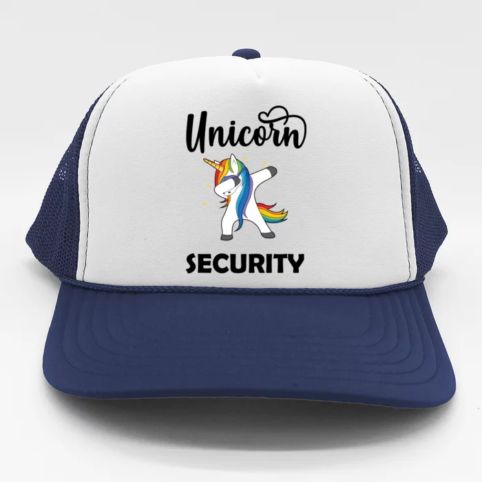 Dabbing Unicorn Security Trucker Hat