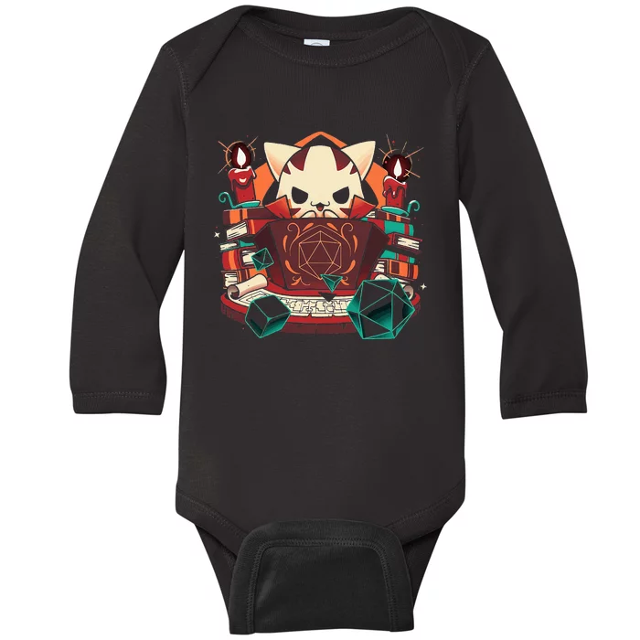 Dungeon And Cats Tabletop Gaming Role Player Baby Long Sleeve Bodysuit