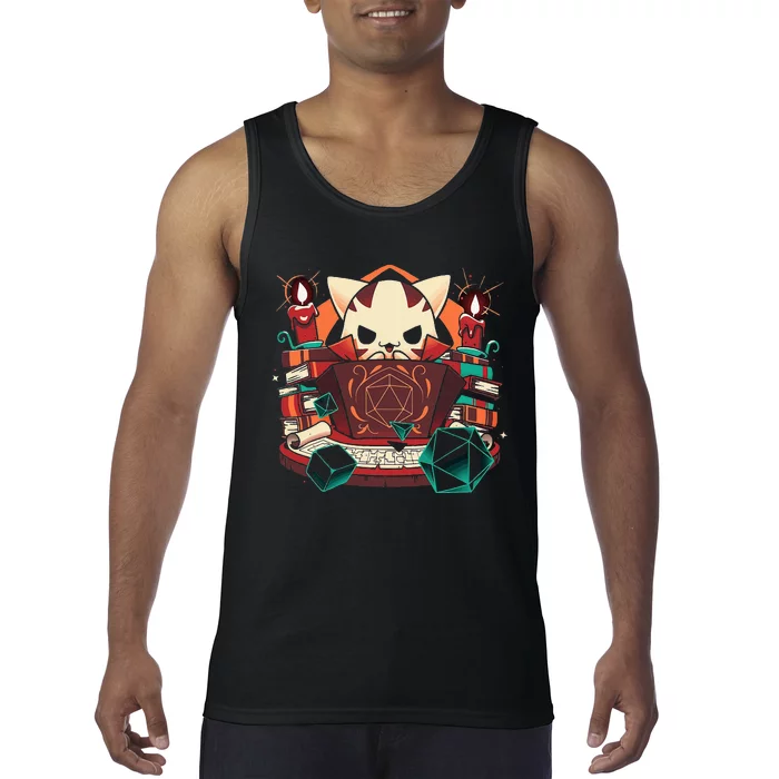 Dungeon And Cats Tabletop Gaming Role Player Tank Top