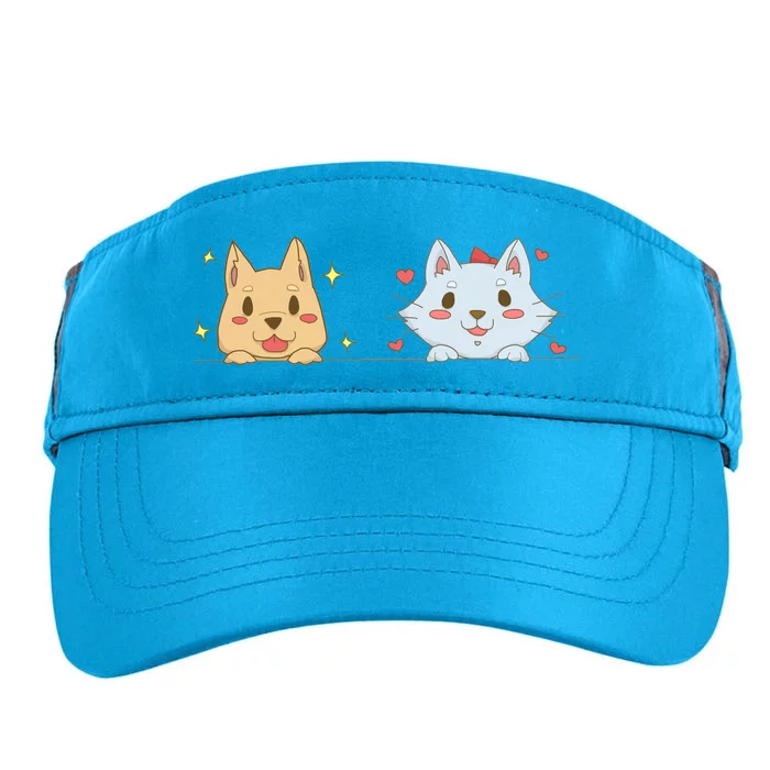 Dog And Cat Cute Animal Lover Adult Drive Performance Visor