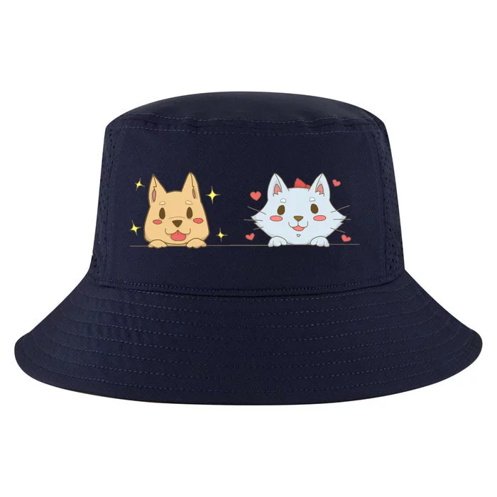 Dog And Cat Cute Animal Lover Cool Comfort Performance Bucket Hat