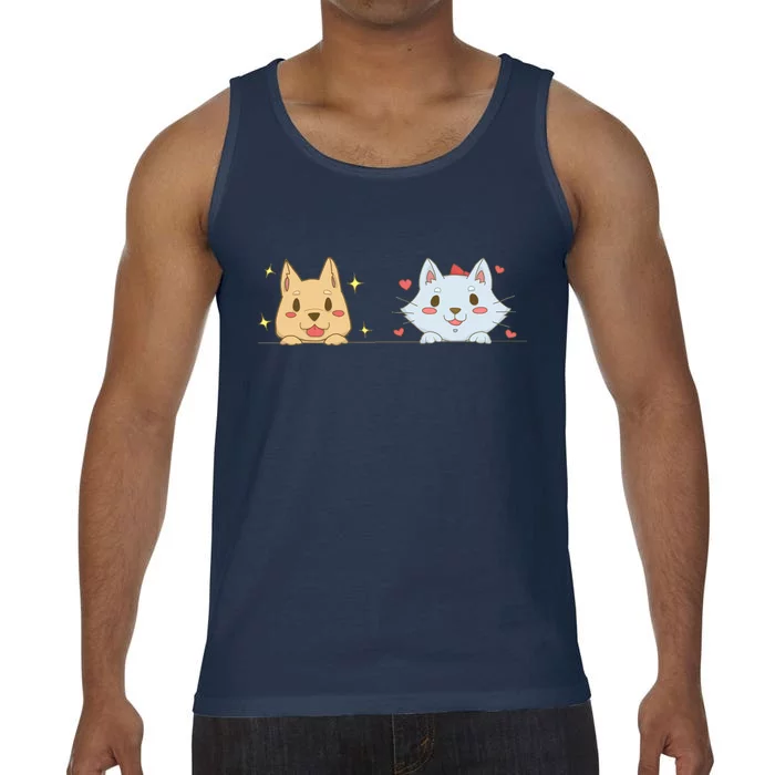 Dog And Cat Cute Animal Lover Comfort Colors® Tank Top