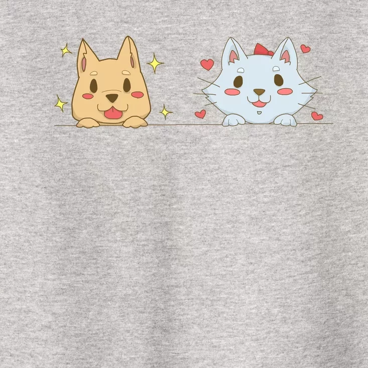 Dog And Cat Cute Animal Lover Toddler T-Shirt