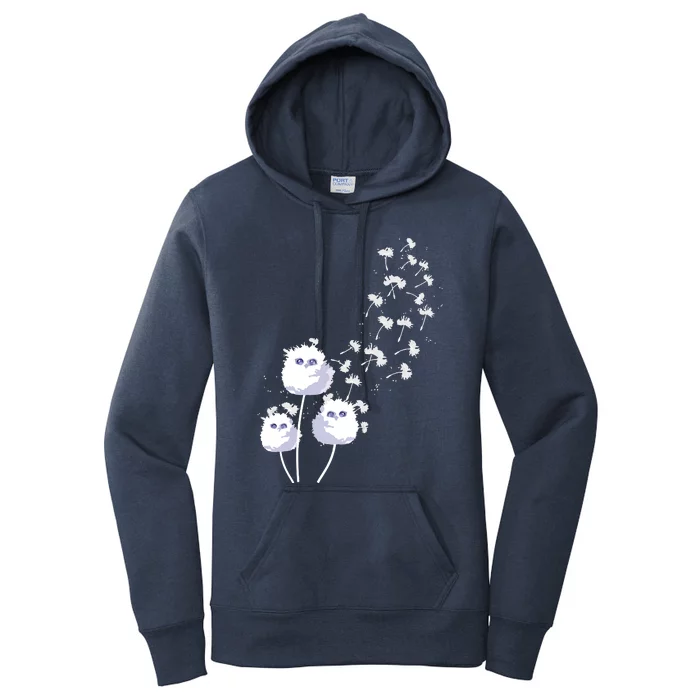 Dandelion And Cute Owls | Owl Lover Women's Pullover Hoodie