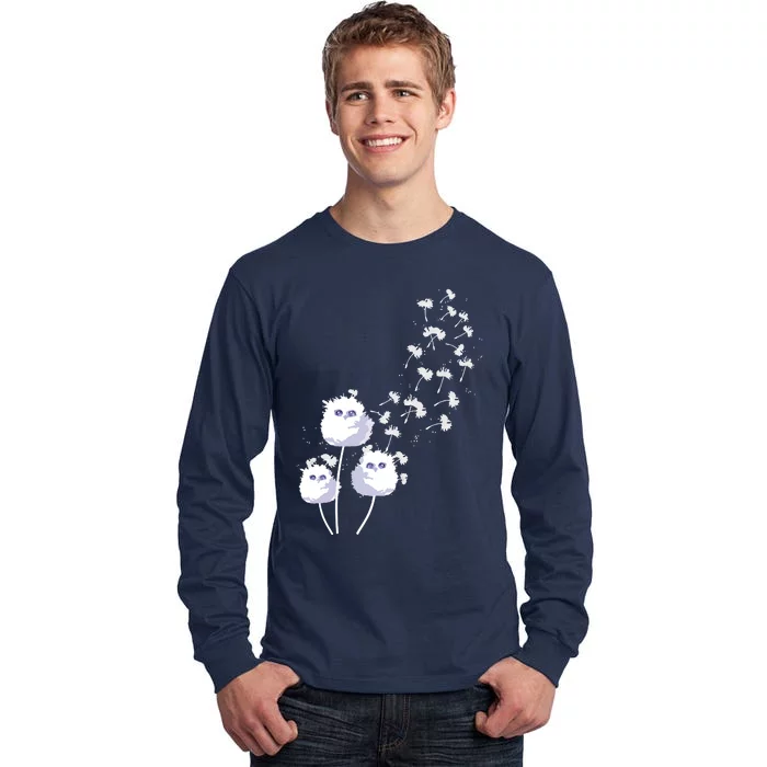 Dandelion And Cute Owls | Owl Lover Tall Long Sleeve T-Shirt