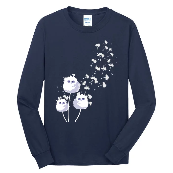 Dandelion And Cute Owls | Owl Lover Tall Long Sleeve T-Shirt