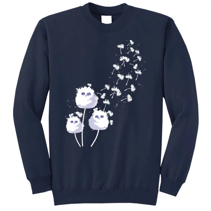 Dandelion And Cute Owls | Owl Lover Tall Sweatshirt