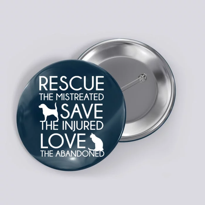 Dog And Cat Lovers Rescue Save Love Animal Rescue Button