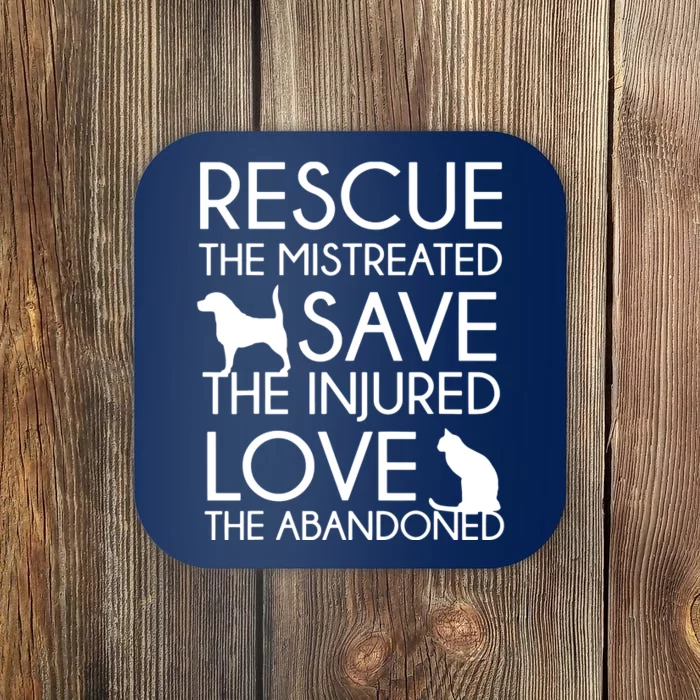 Dog And Cat Lovers Rescue Save Love Animal Rescue Coaster