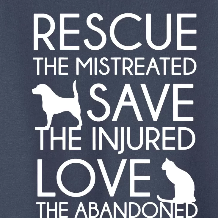 Dog And Cat Lovers Rescue Save Love Animal Rescue Toddler T-Shirt