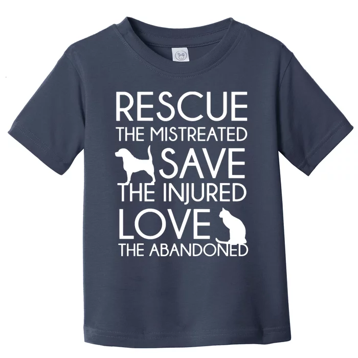 Dog And Cat Lovers Rescue Save Love Animal Rescue Toddler T-Shirt