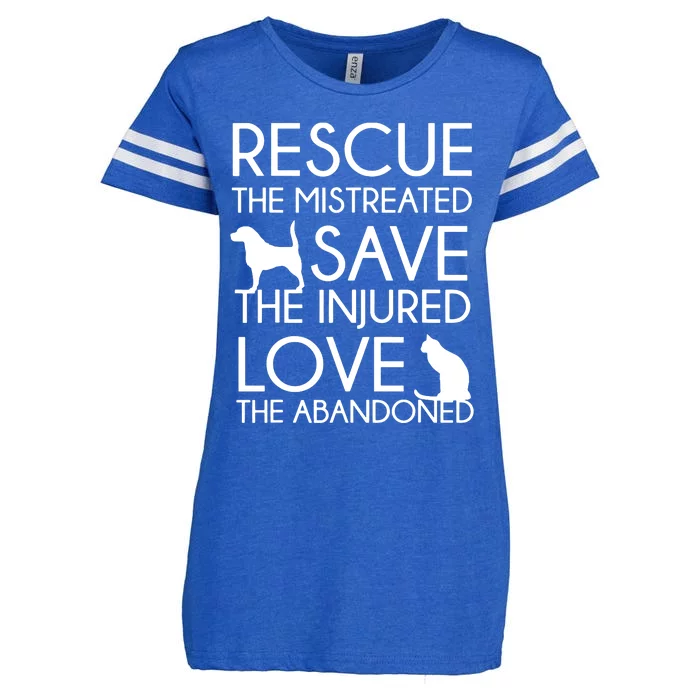 Dog And Cat Lovers Rescue Save Love Animal Rescue Enza Ladies Jersey Football T-Shirt