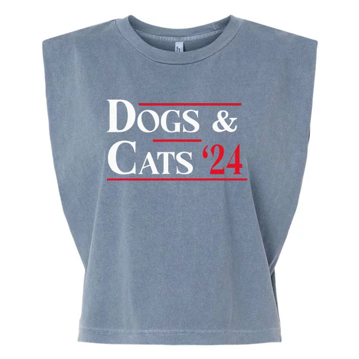 Dogs And Cats 2024 TheyRe Eating The Dogs Garment-Dyed Women's Muscle Tee