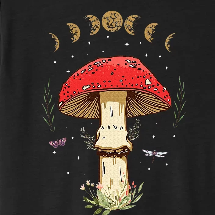 Dark Academia Cottagecore Aesthetic Magic Mushroom ChromaSoft Performance T-Shirt