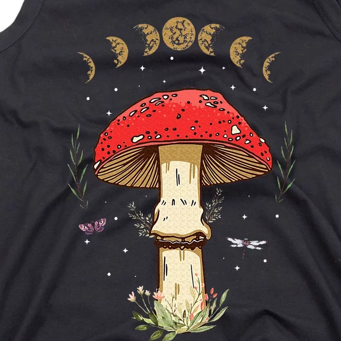 Dark Academia Cottagecore Aesthetic Magic Mushroom Tank Top