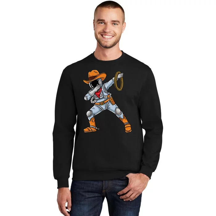 Dabbing Astronaut Cowboy Space Halloween Sweatshirt