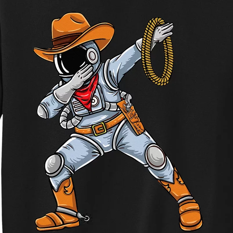 Dabbing Astronaut Cowboy Space Halloween Tall Sweatshirt