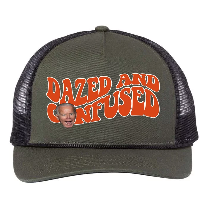 Dazed And Confused Funny Joe Biden Retro Retro Rope Trucker Hat Cap