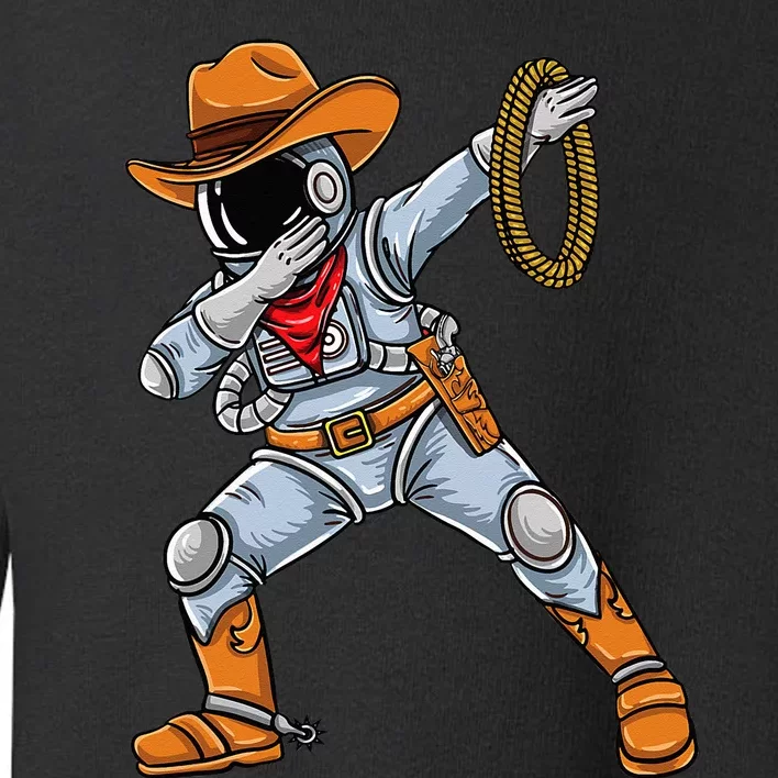 Dabbing Astronaut Cowboy Space Halloween Toddler Sweatshirt