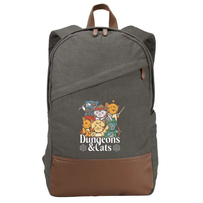 Dungeons And Cats Cotton Canvas Backpack