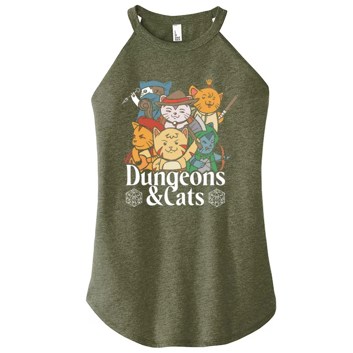 Dungeons And Cats Women’s Perfect Tri Rocker Tank