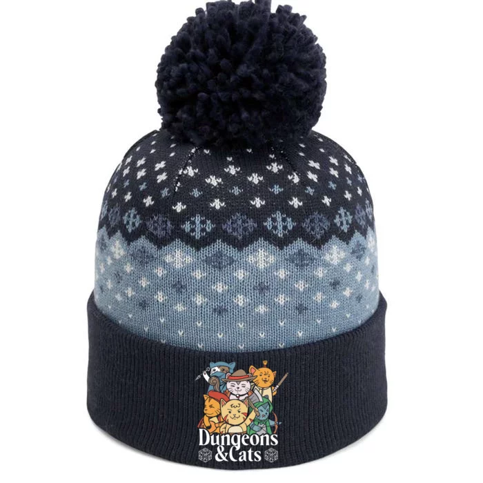 Dungeons And Cats The Baniff Cuffed Pom Beanie