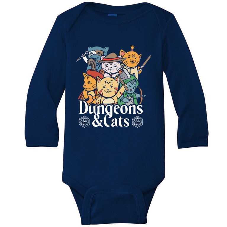 Dungeons And Cats Baby Long Sleeve Bodysuit