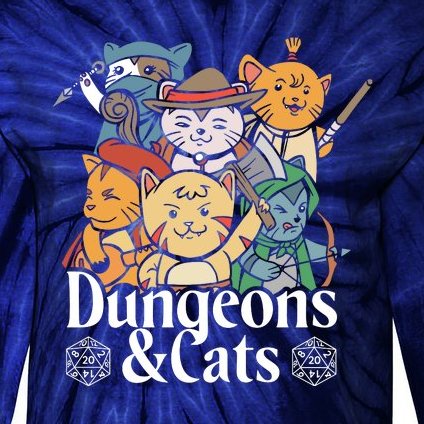 Dungeons And Cats Tie-Dye Long Sleeve Shirt