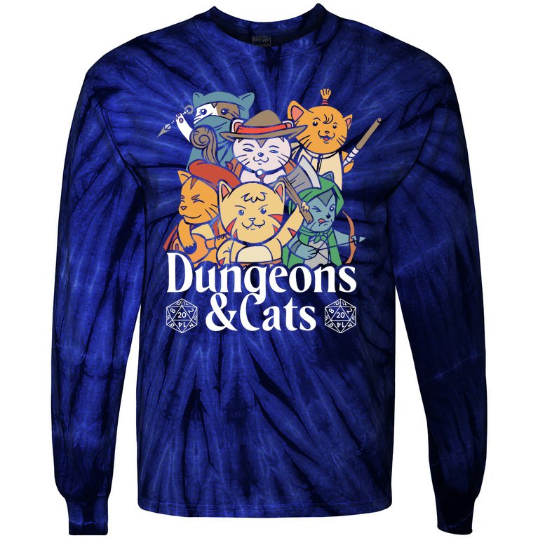 Dungeons And Cats Tie-Dye Long Sleeve Shirt