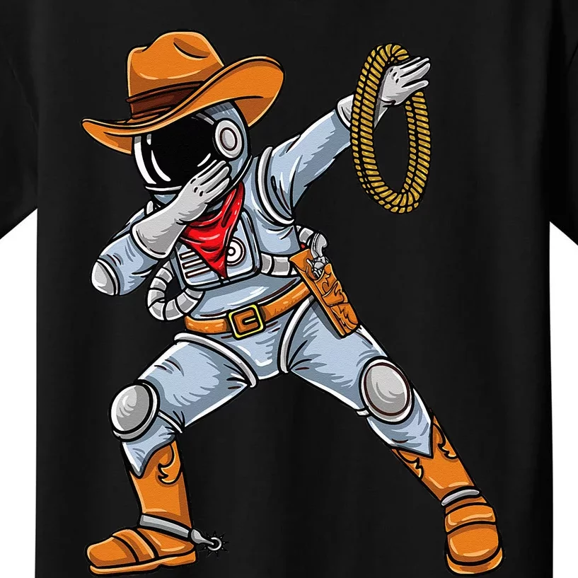 Dabbing Astronaut Cowboy Space Halloween Kids T-Shirt