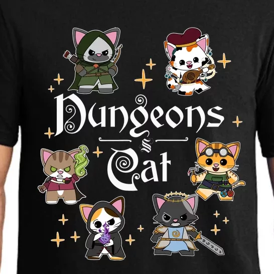 Dungeons And Cats Dungeon Master Cat Throwing Dice Pajama Set