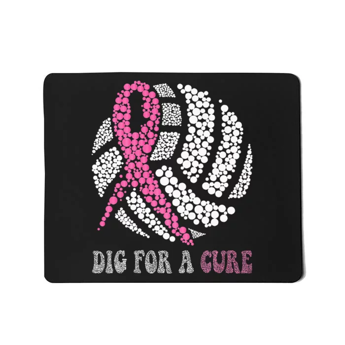 Dig A Cure Breast Cancer Awareness Volleyball Pink Out Mousepad