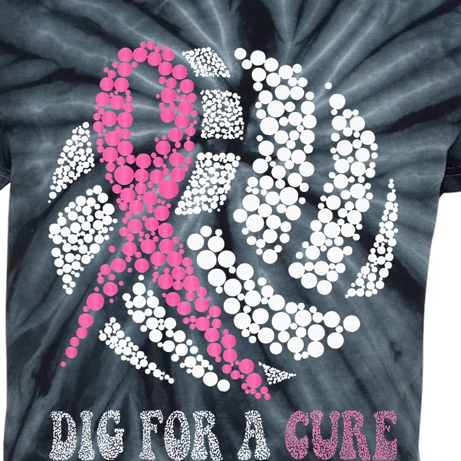 Dig A Cure Breast Cancer Awareness Volleyball Pink Out Kids Tie-Dye T-Shirt