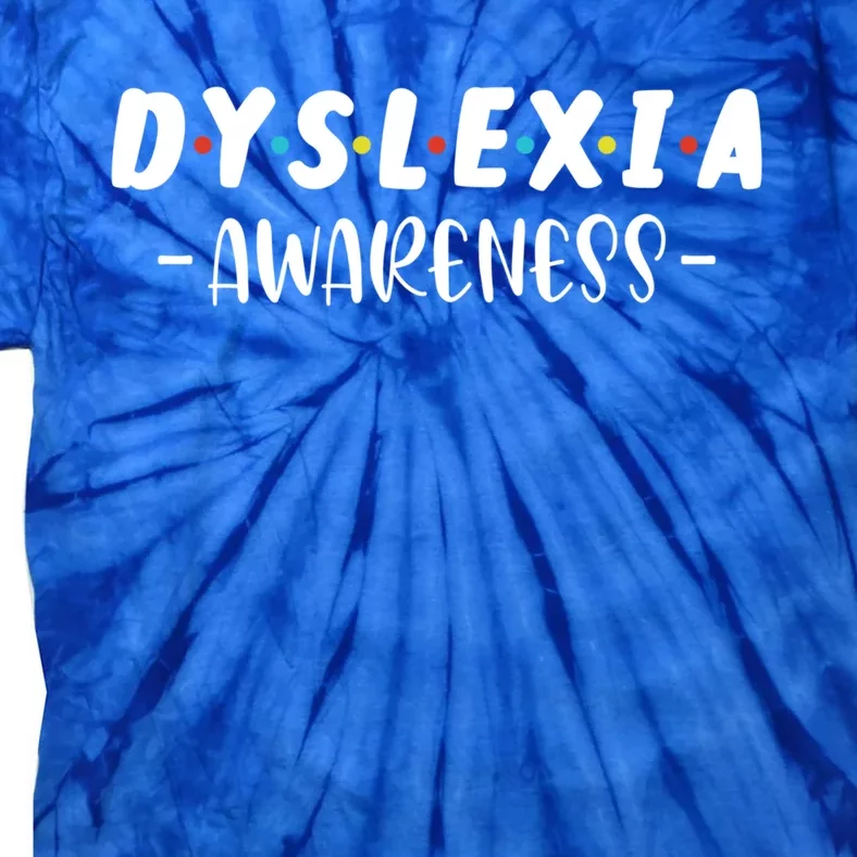 Dyslexia Awareness Celebrate Neurodiversity Support Gift Tie-Dye T-Shirt