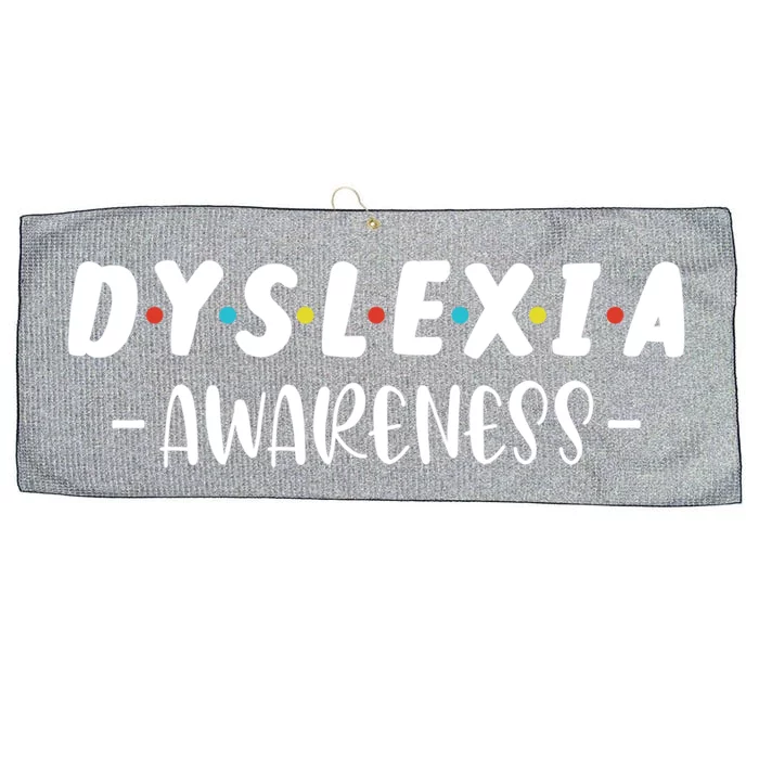 Dyslexia Awareness Celebrate Neurodiversity Support Gift Large Microfiber Waffle Golf Towel