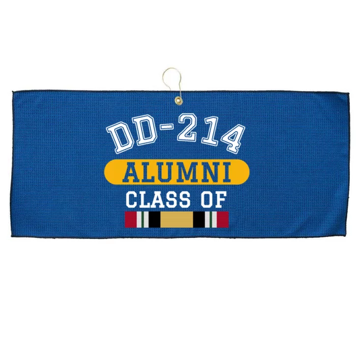 Dd214 Alumni Class Of Iraq War Veteran Pride Cool Gift Large Microfiber Waffle Golf Towel